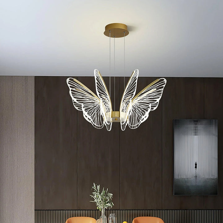 Ribbed Butterfly Chandelier 13