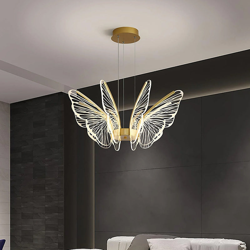 Ribbed Butterfly Chandelier 14