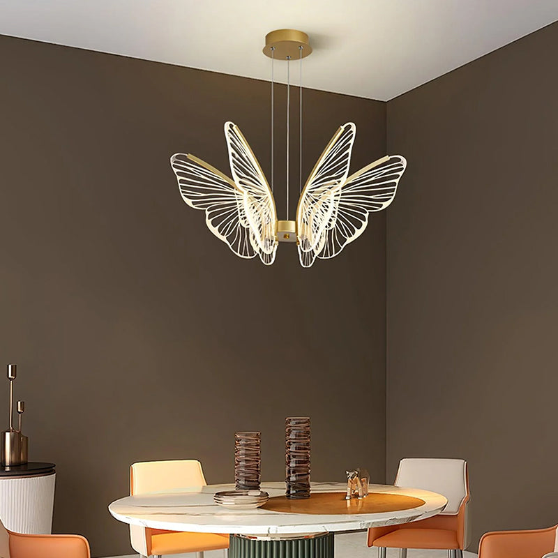 Ribbed Butterfly Chandelier 15