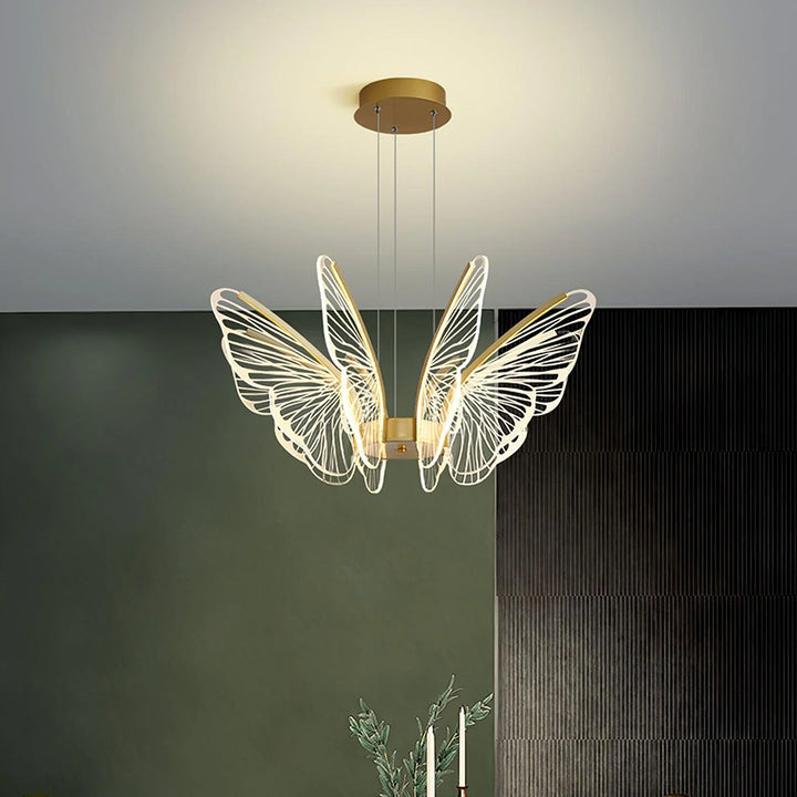 Ribbed Butterfly Chandelier 16