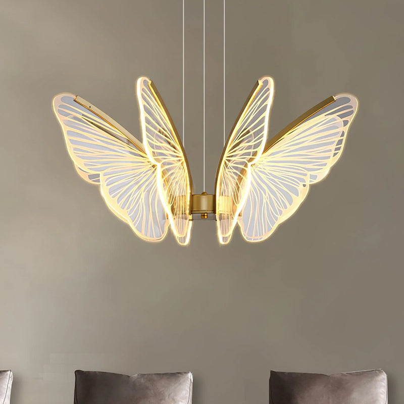 Ribbed Butterfly Chandelier 17