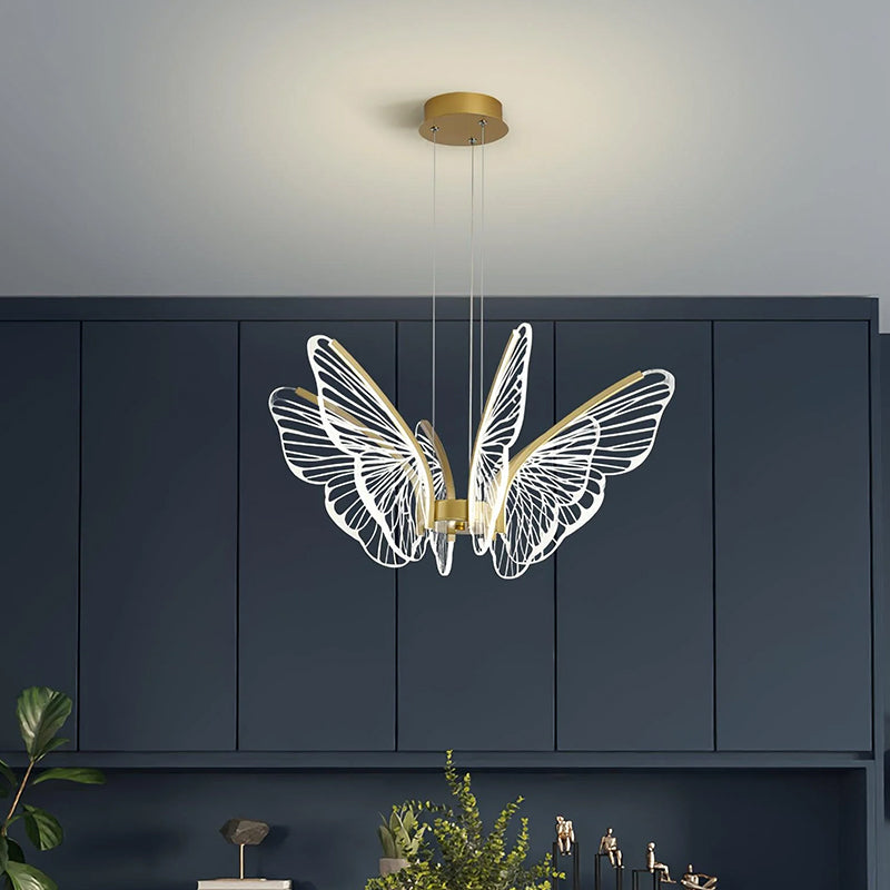 Ribbed Butterfly Chandelier 19