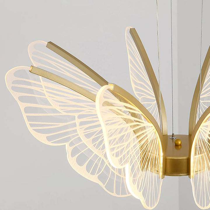 Ribbed Butterfly Chandelier 6