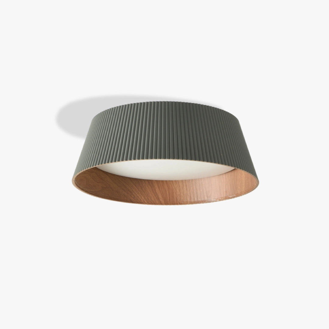Ribbed Ceiling Light Green