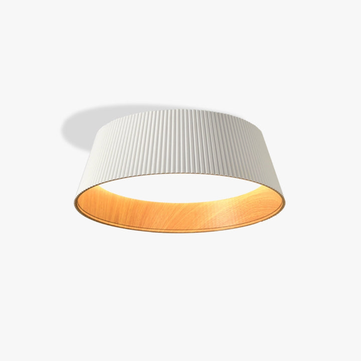 Ribbed Ceiling Light White