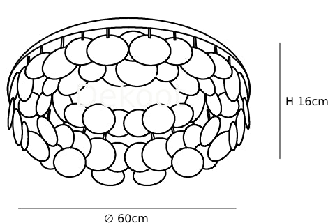 Ronde schelpplafondlamp