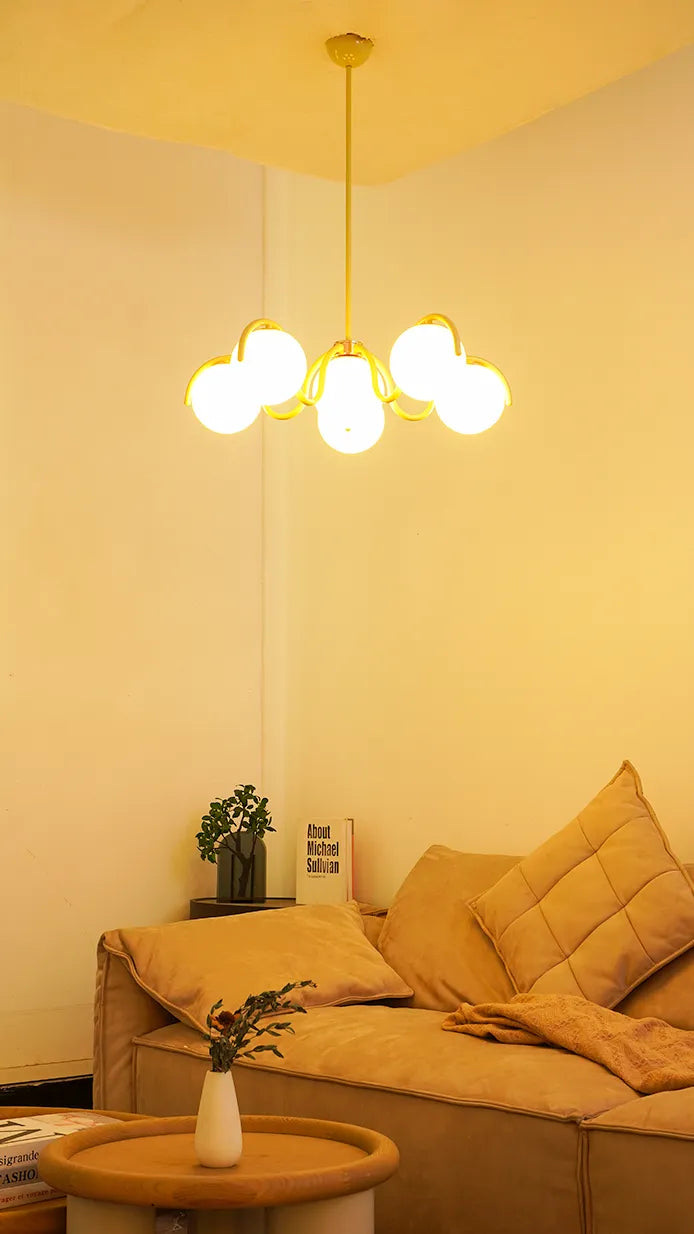 Round Ball Curve Chandelier New 4