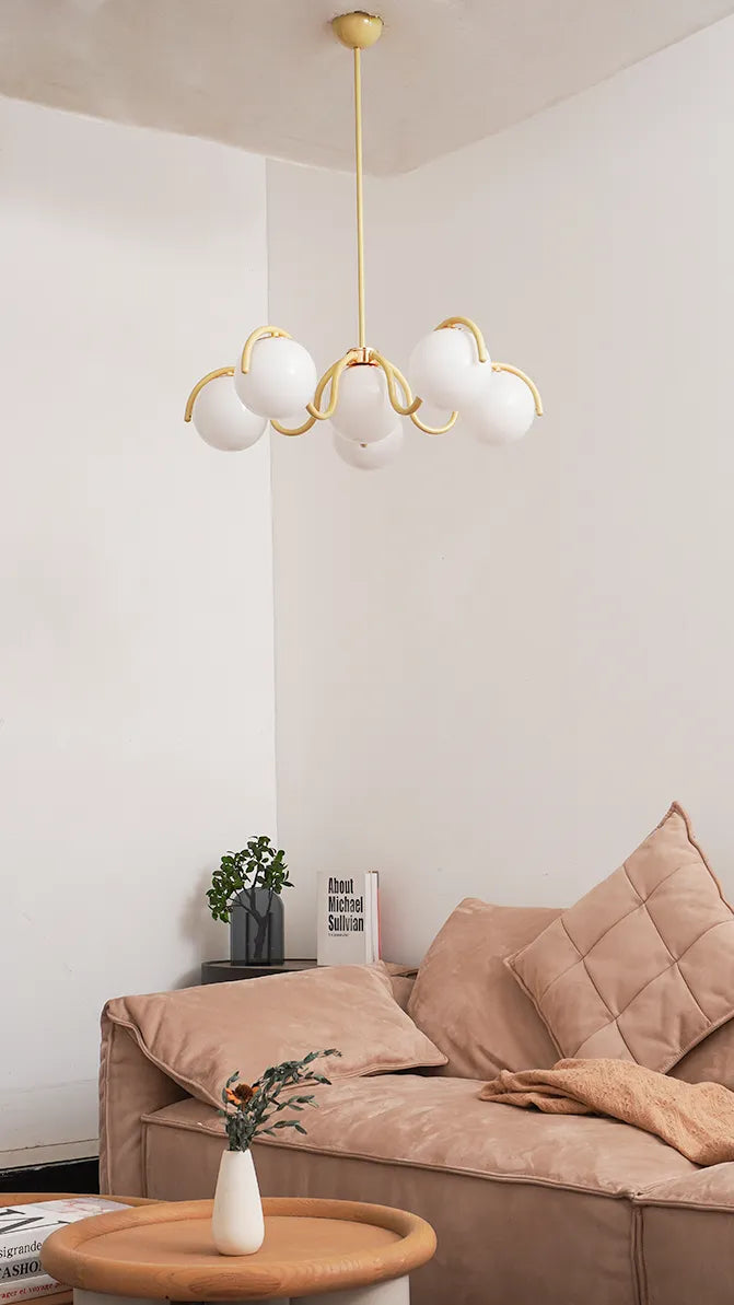 Round Ball Curve Chandelier New 6