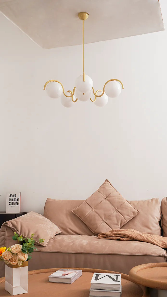 Round Ball Curve Chandelier New 7