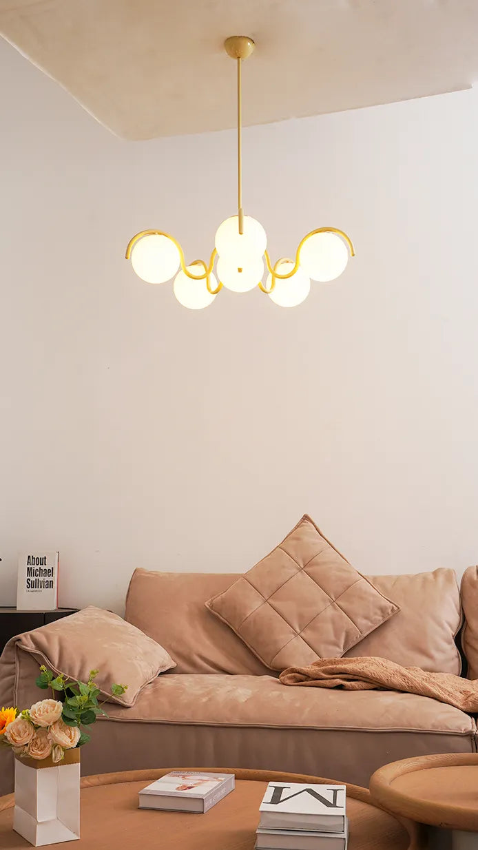Round Ball Curve Chandelier New 8