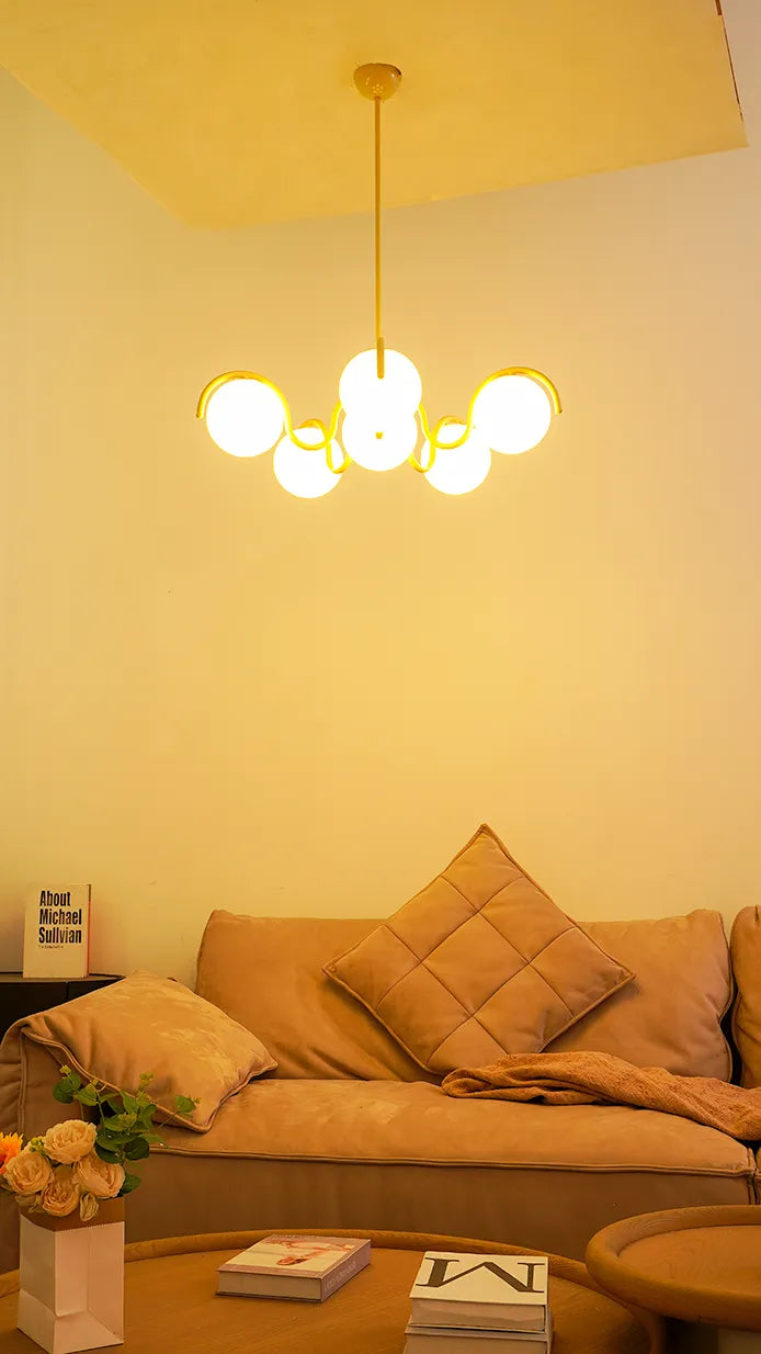 Round Ball Curve Chandelier New 9
