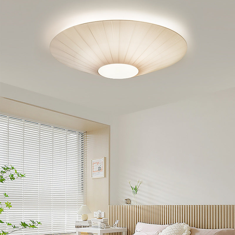 Round Cloth Ceiling Lamp in Living Room