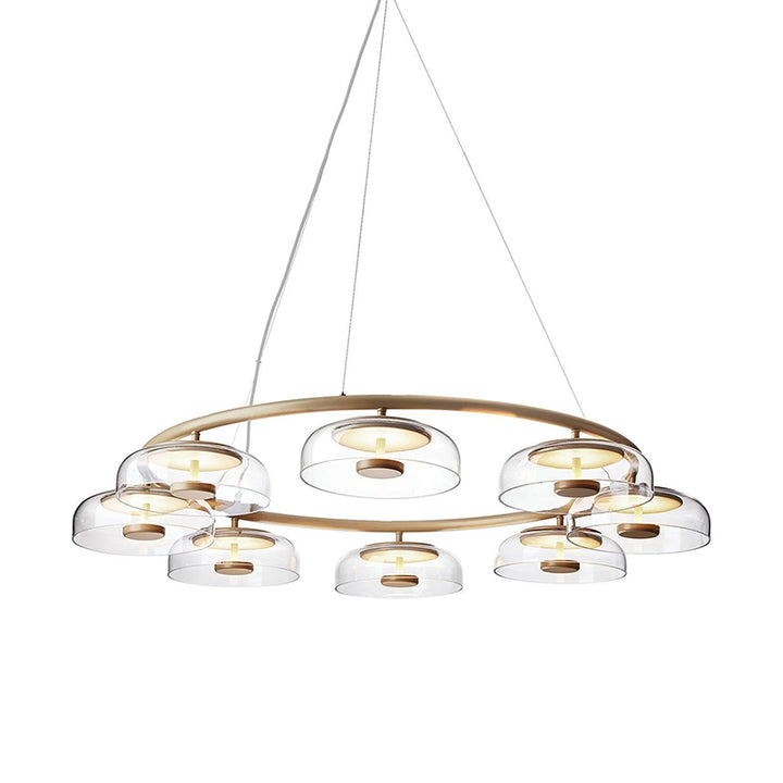 Round Floral Glass Chandelier 3