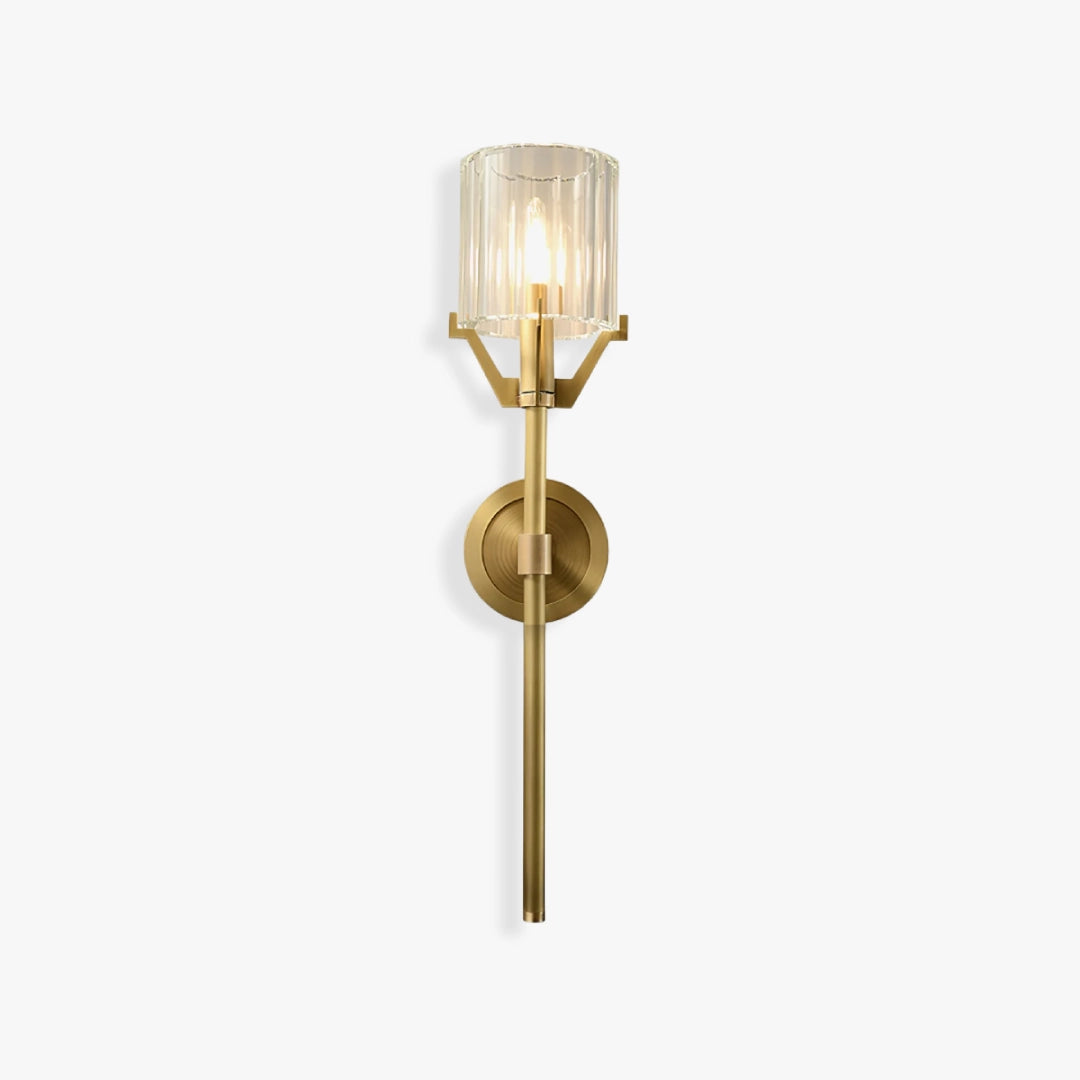Scepter Brass Crystal Wall Sconce