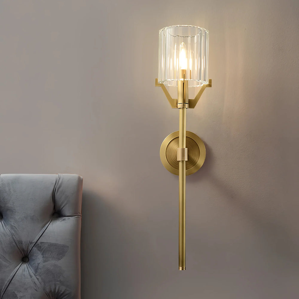 Scepter Brass Crystal Wall Sconce 2