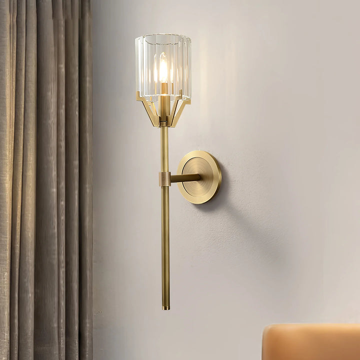 Scepter Brass Crystal Wall Sconce 4