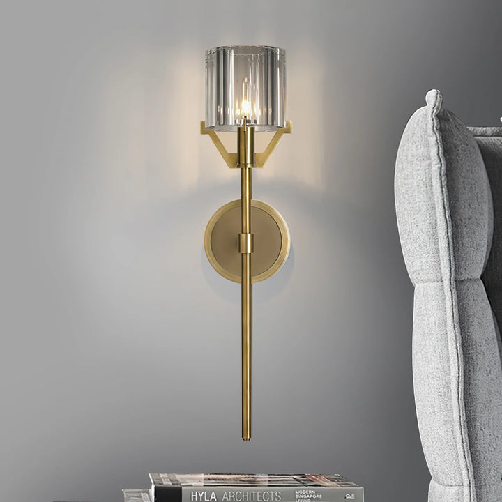Scepter Brass Crystal Wall Sconce 6