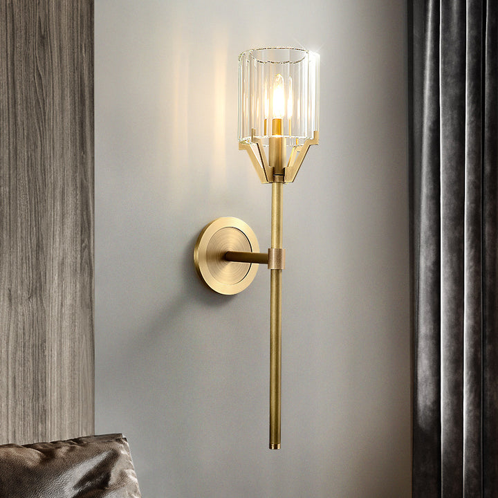 Scepter Brass Crystal Wall Sconce 7