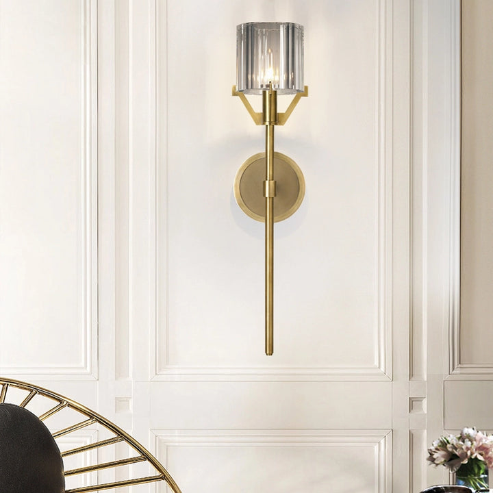 Scepter Brass Crystal Wall Sconce 9