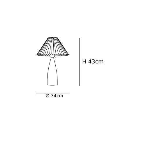 Simple Pleated Table Lamp