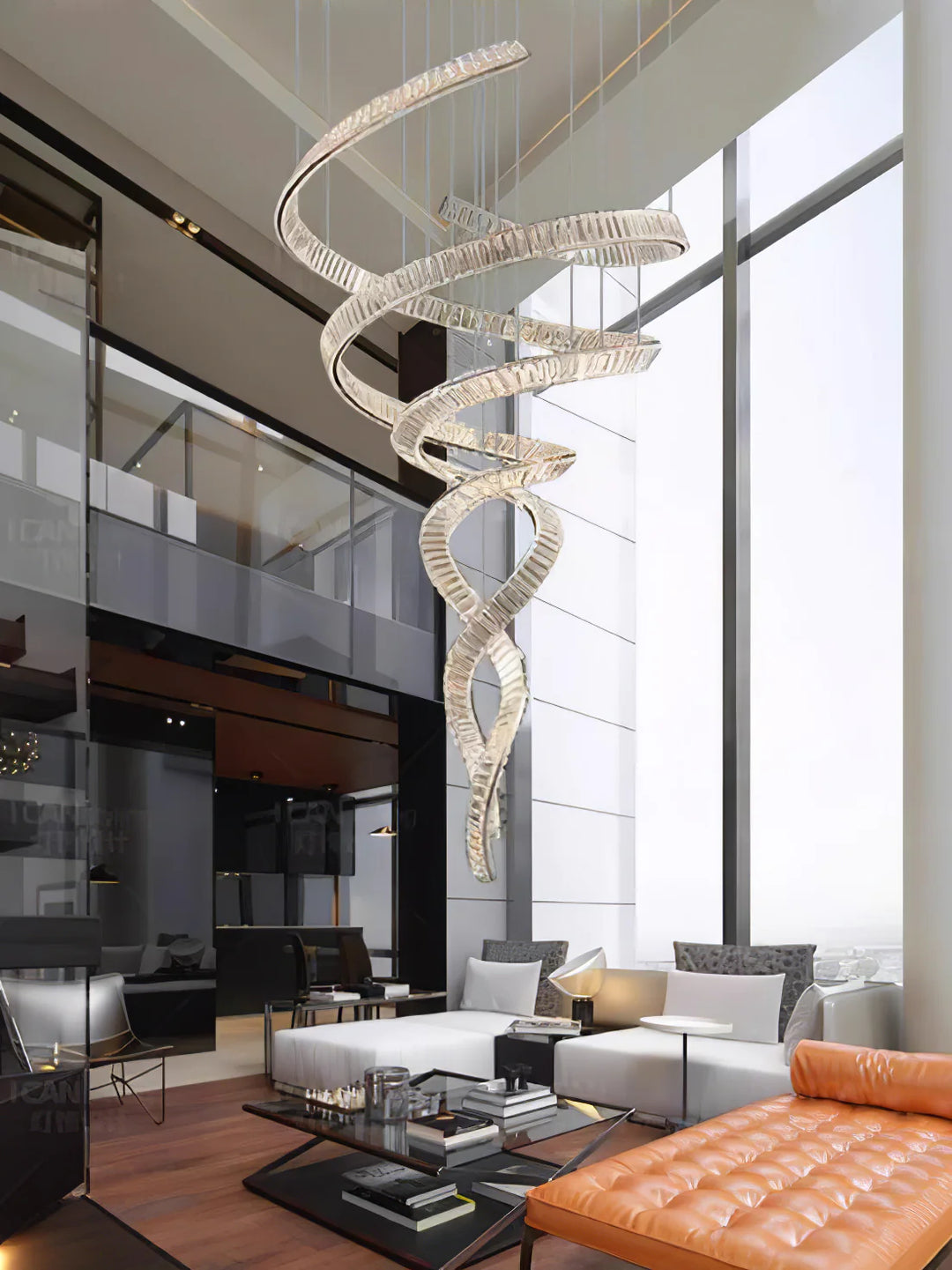 Spiral Curved Crystal Chandelier 14