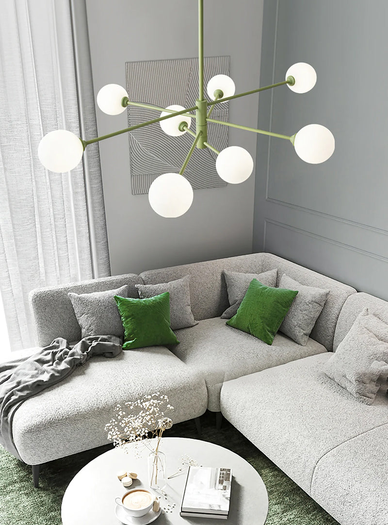 Staggered Green Chandelier 10