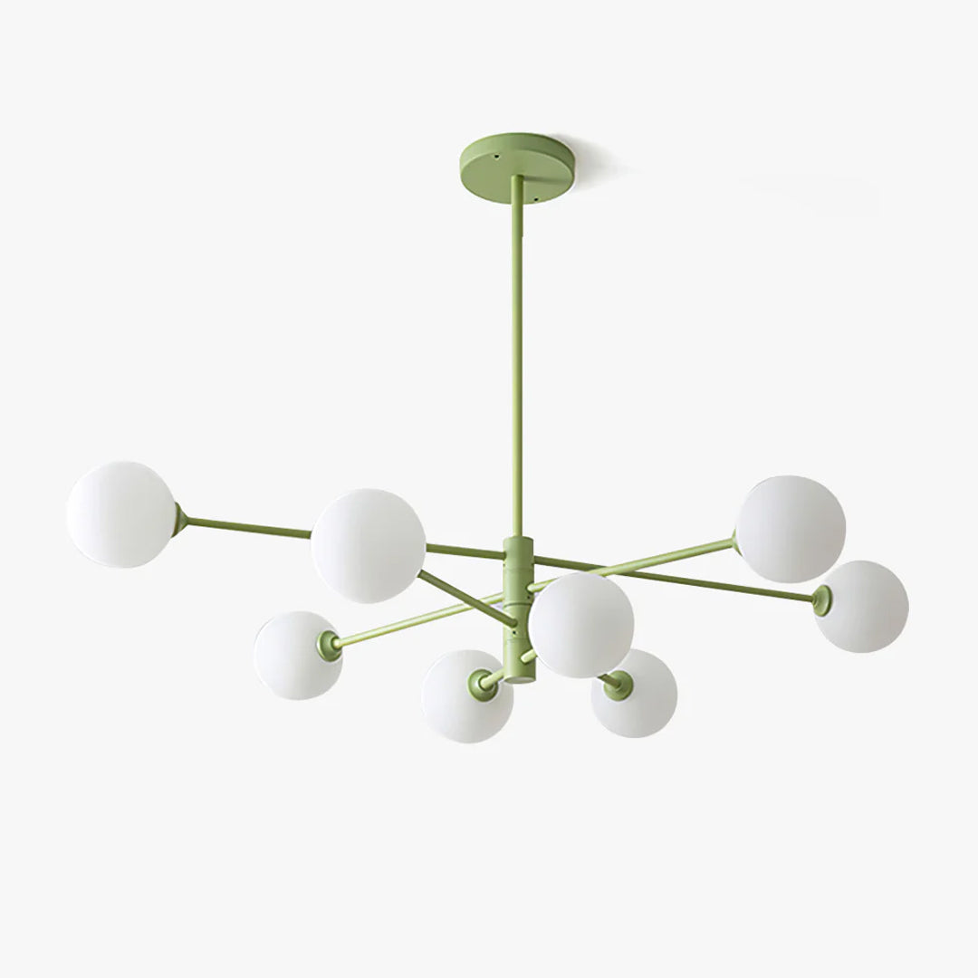 Staggered Green Chandelier 4