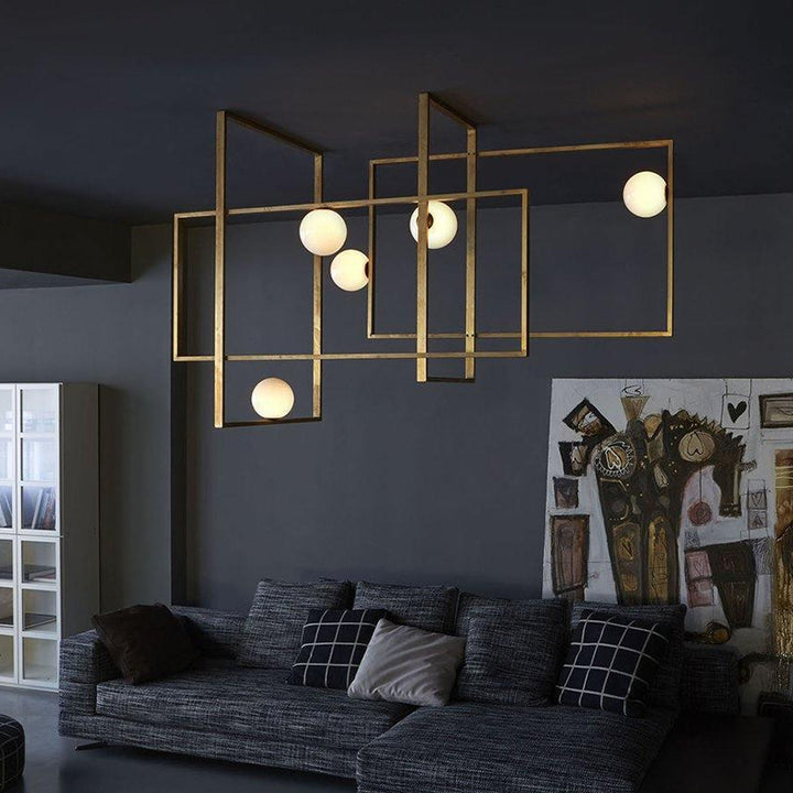 Staggered Metal Chandelier 8