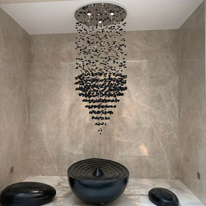 Stone Charcoal Chandelier 10