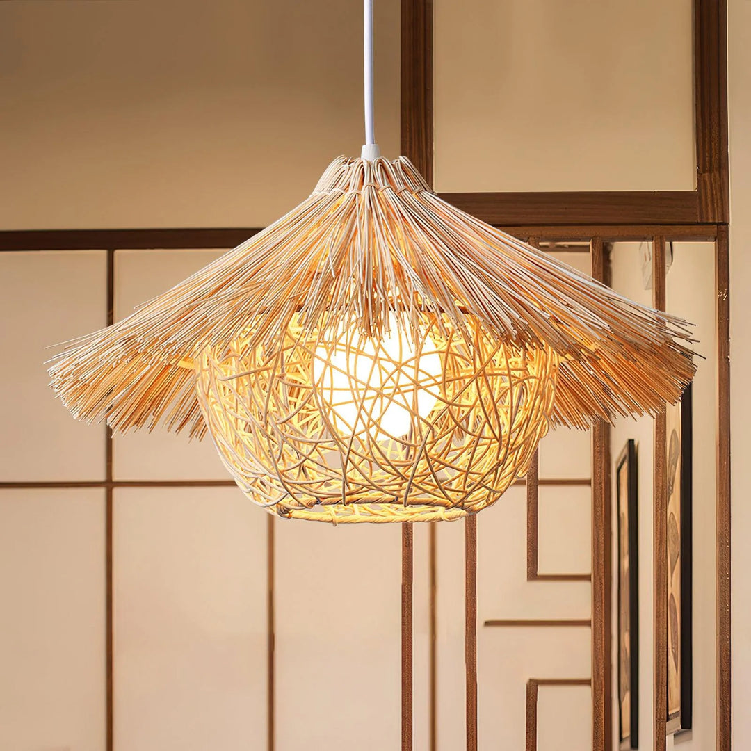 Straw Hat Pendant Light