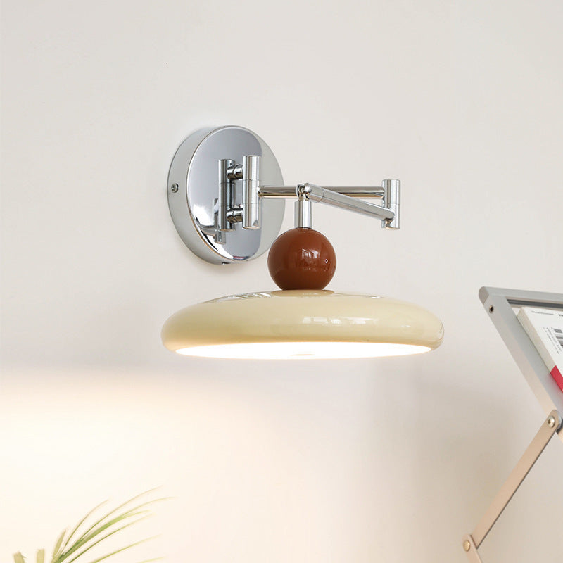 Cream Swing Arm Wall Lamp 8