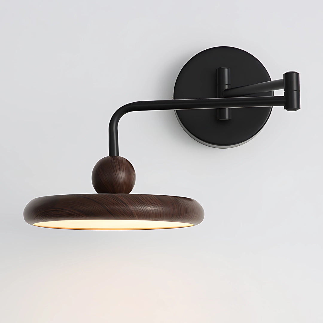 Swing Arm Wall Lamp Walnut