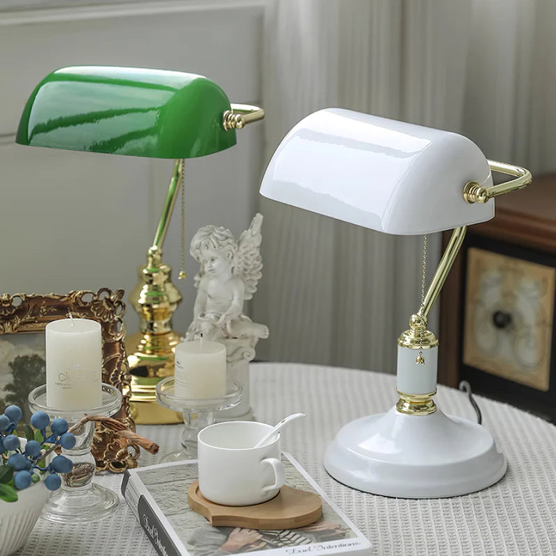 Lampe de Table Banquiers Vintage