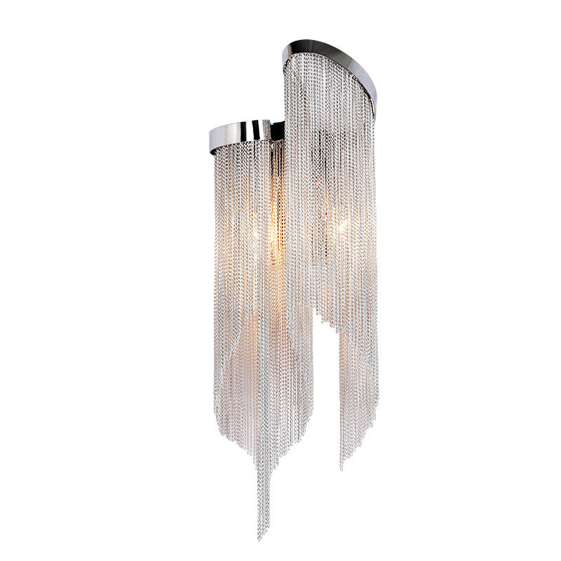 Tassel Chain Wall Lamp Silver