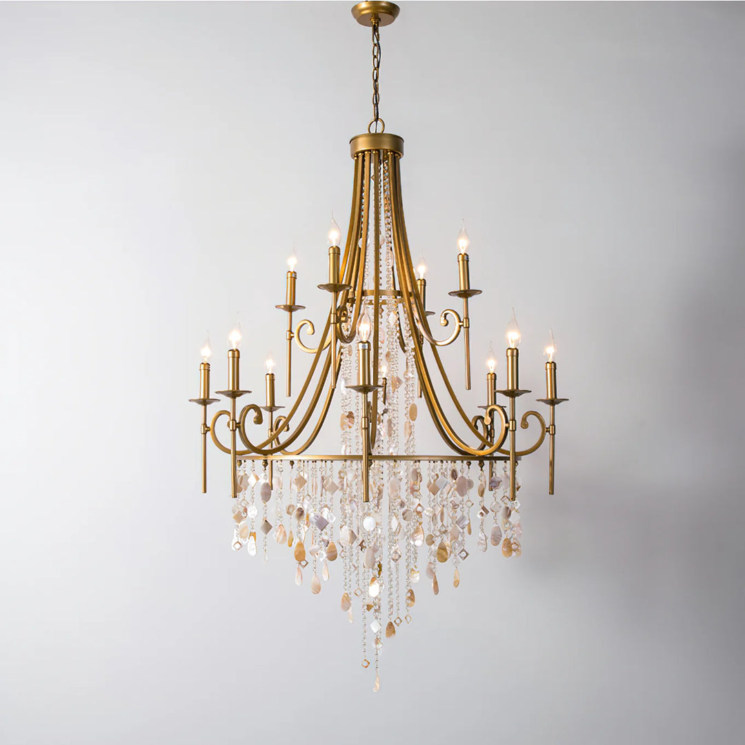 Tatum Lux Shell Crystal Chandelier 3