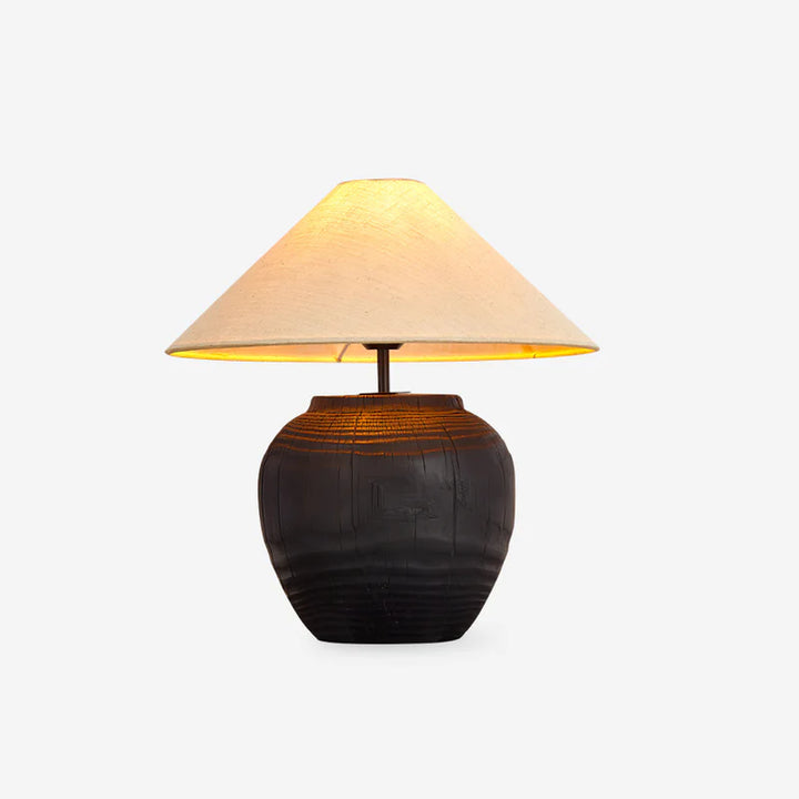 Terra cotta cloth table lamp 1