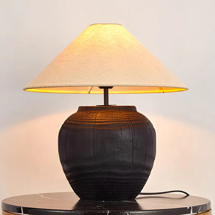 Terra cotta cloth table lamp 14