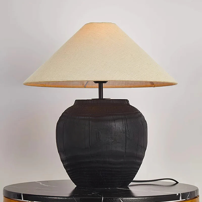 Terra cotta cloth table lamp 2