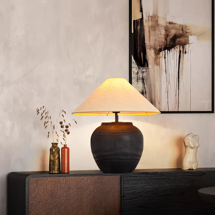 Terracotta Cloth Table Lamp 12