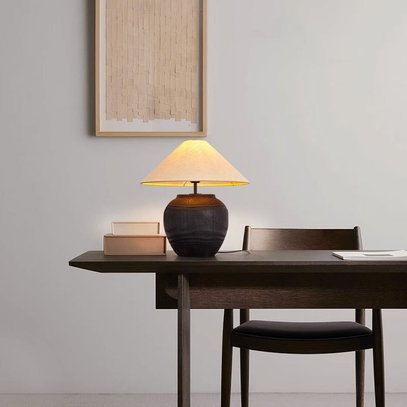 Terracotta Cloth Table Lamp 9
