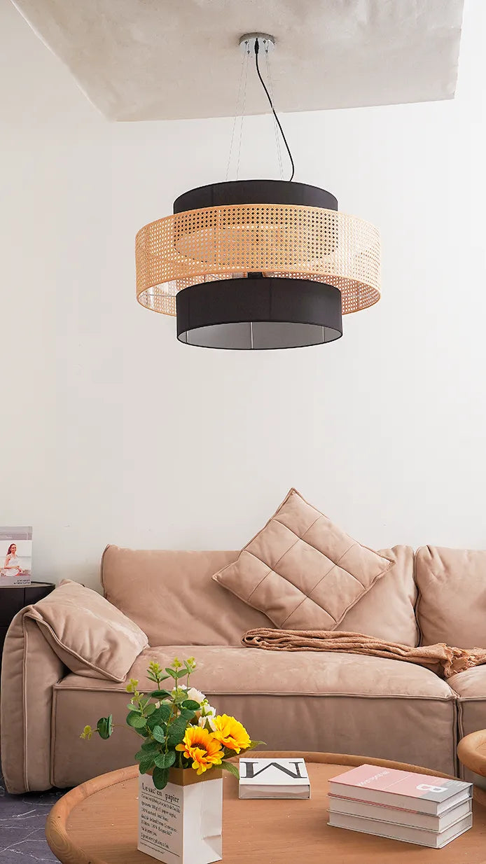 Tiered Drum Pendant Light New 13