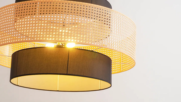 Tiered Drum Pendant Light New 16