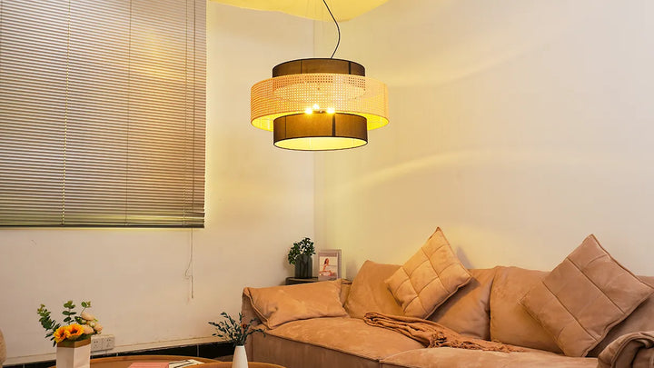 Tiered Drum Pendant Light New 3
