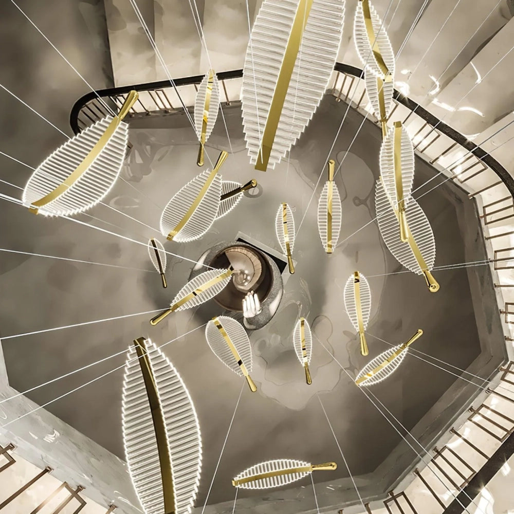 Top_view_of_a_custom-designed_palm_leaf_chandelier_group