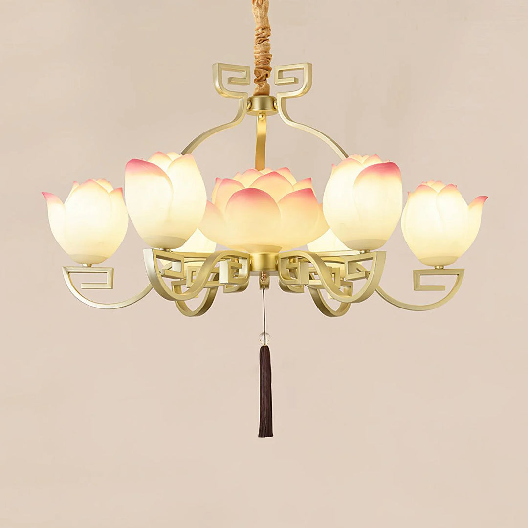 Traditional lotus chandelier 14