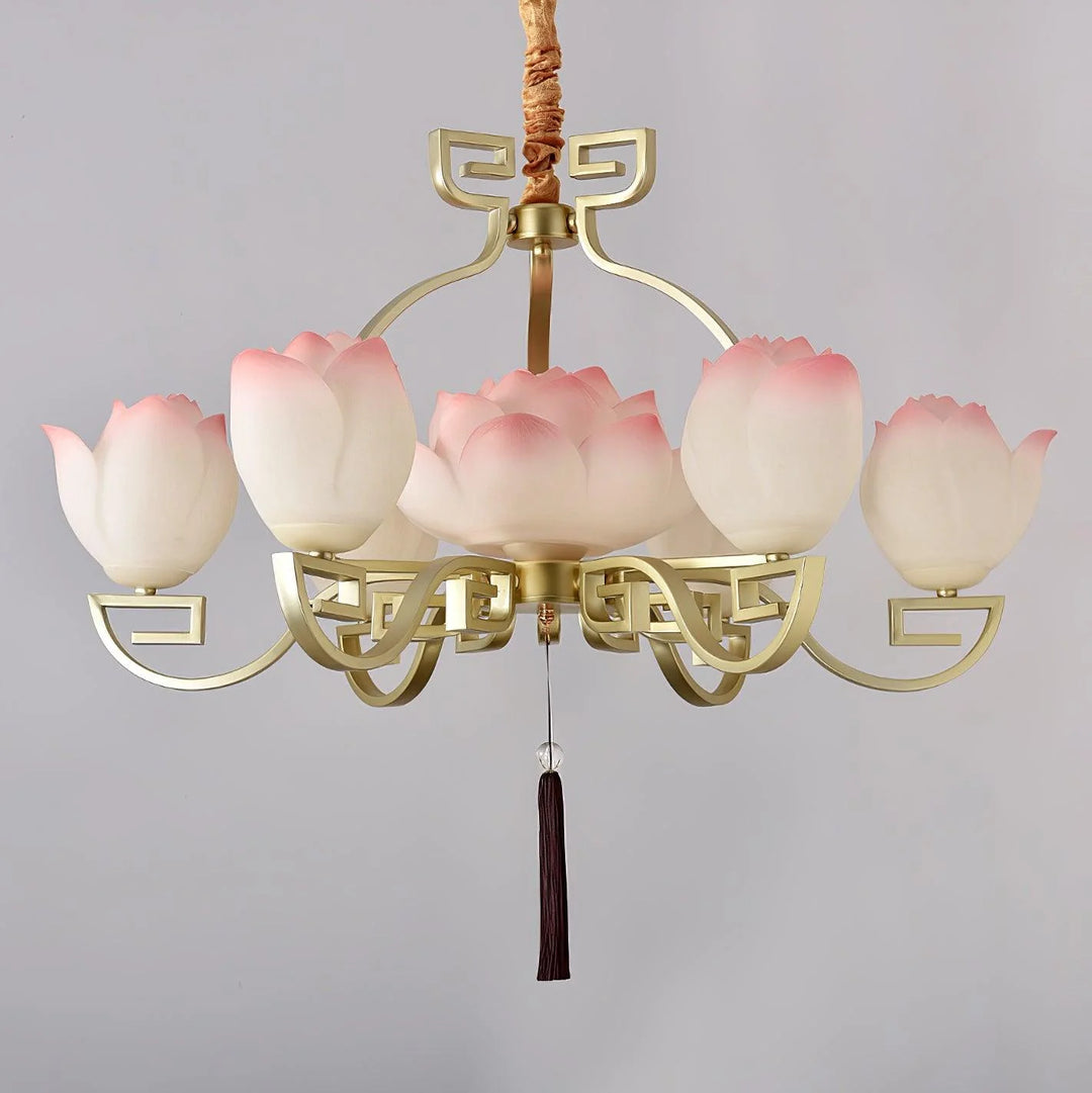 Traditional lotus chandelier 15