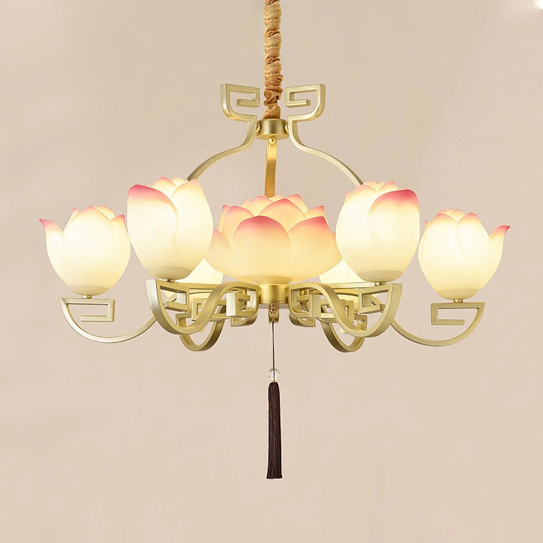 Traditional lotus chandelier 5