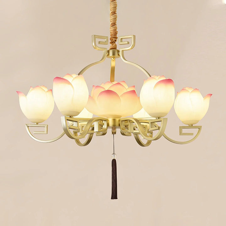 Traditional lotus chandelier 5