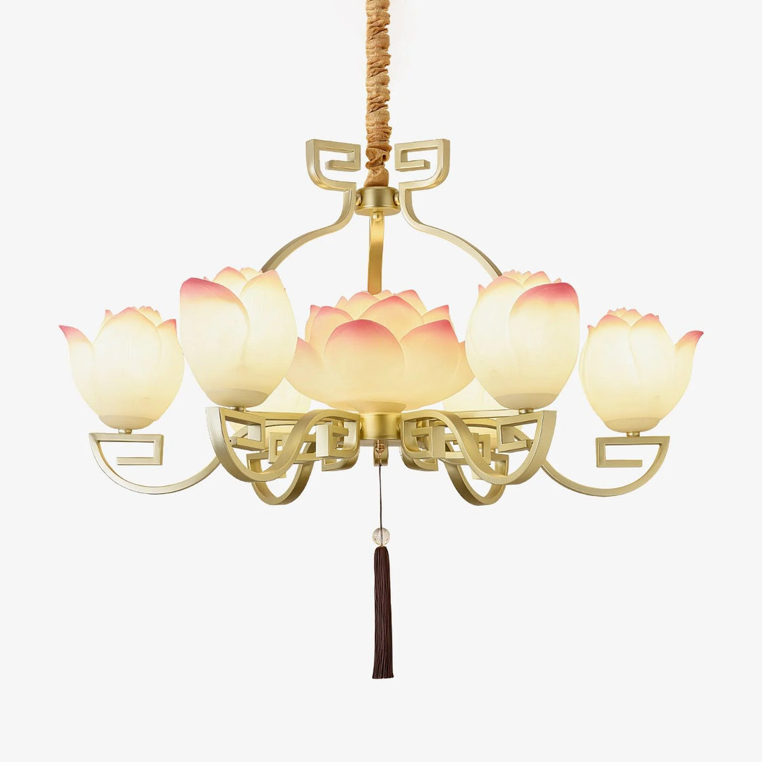 Traditional lotus chandelier 6