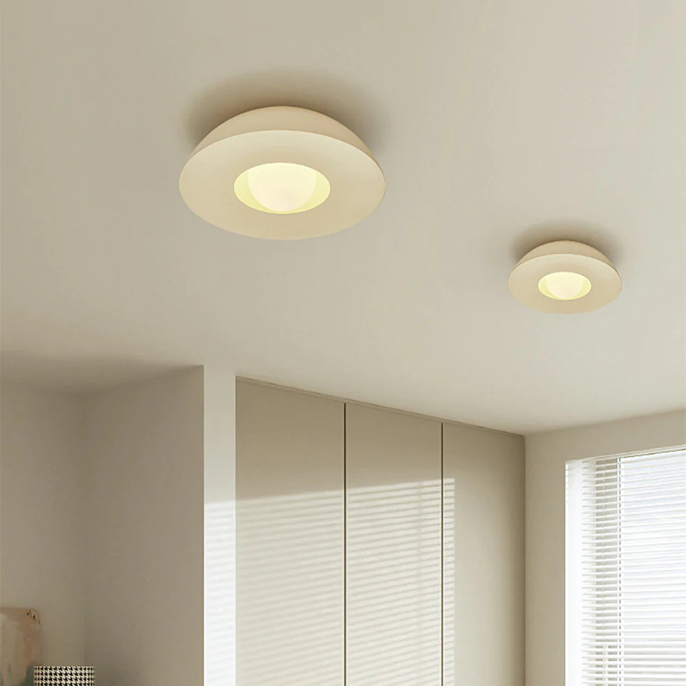 UFO Ceiling Light with beige white color